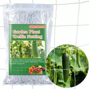 2 PCS 정원 식물 트렐리스 네팅 - Sukh 5 x 15 피트 사각 메쉬 등반용 과일 채소 덩굴 재배 텐트