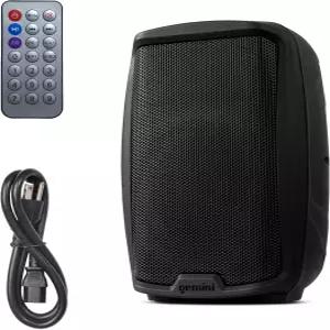 제미니 8인치 35W 블루투스 PA 스피커 TWS 링크 USB/SD/FM XLR/RCA/AUX 입력 마이크 및 기타 채널 공연
