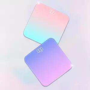 파스텔 LED 디지털 미니 체중계 온도 측정 가능 다이