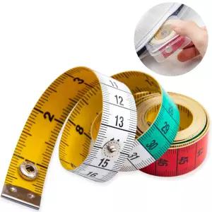 바디 패브릭 재봉용 줄자 측정 테이프 재단사 천 뜨개질 홈 공예품 60인치/150cm 소프트 멀티컬러 본체
