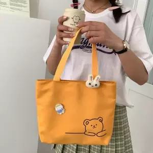 학생 인기 토트백 데일리 패션 옐로우 가방 에코백 캐주얼에코백 남자숄더백 남자토트백