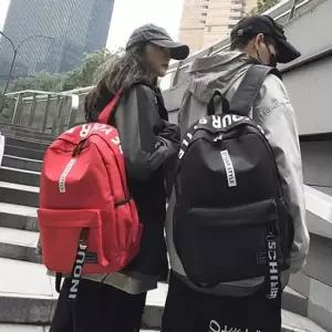 백팩 가방 남자 여자 캐주얼 패션 레터링 스트랩 패션 여성백팩 여자백팩 고등학생책가방