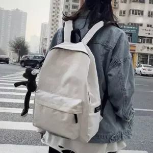 백팩 깔끔한 무지 심플 디자인 남성 여성 학생 학원 남성 가방 여성 학생 여성백팩