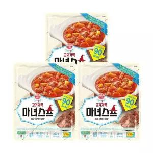 [오뚜기] LIGHT JOY 고기가득 마녀스프 250g 3개[35996805]