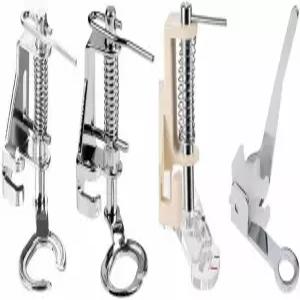HONEYSEW 4PCS 대형 금속 다닝/프리 모션 프레셔 풋 세트 - 로우 섕크 싱어 브라더 자노메 주키 및 기타