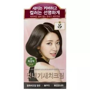 흑갈색 새치커버 크림염색 멋내기 헤어케어 셀프염색 3회분