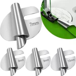 TOOVREN 4pcs 롤 헴 프레셔 발 재봉 7mm-10mm 4사이즈 와이드 세트 솔기 가이드 유니버설 재봉틀 액세서리
