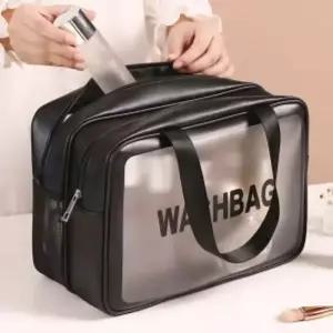 워시백 드라이 메쉬 방수 파우치 31x15cm 블랙 물놀이가방 워시백 세면백 세면파우치