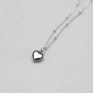 (Silver925) Mini heart necklace 실버 목걸이 액세서리 주얼리