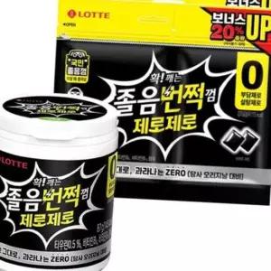 롯데 졸음번쩍껌 제로제로 용기 87g 1개+트윈리필 105g 2개