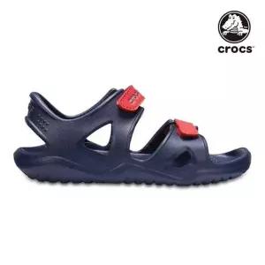 [크록스]크록스키즈슬리퍼 샌들 PQK 204988-4BA SWIFTWATER RIVER SANDAL K NVY/FLM