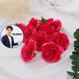 지금 필요한 진분홍 꽃송이 자재 7.5cm 조화 카네이션 오십개입x1봉
