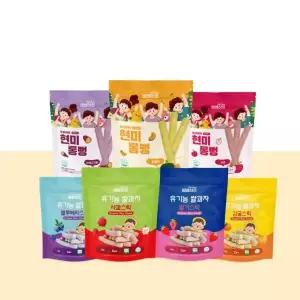 [롯데백화점]엘빈즈 [베베하트] 우리아이 현미 쌀과자 1단계 10봉