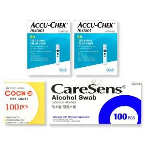 로슈 아큐첵 인스턴트 혈당시험지 검사지 100매 + 채혈침 100개 + 알콜솜 100매 (26년 7월)