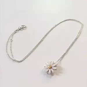 커플목걸이 white daisy necklace (silver925)