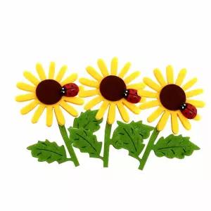펠트 해바라기 10개 3세트 천연 소재 장식 꽃다발 공예 품목 원예 소품 디자인 아트워크