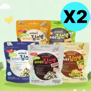 베베스트 바삭바삭 처음먹는 아이 김스낵 부각 5종 X2
