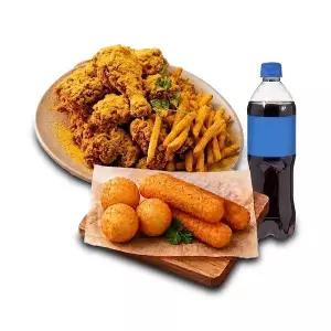(오태식해바라기) 치즈시즈닝치킨+치즈볼(3개)+치즈스틱(3개)+콜라