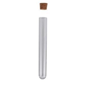 GW-50개입 20X150mm 30ml 플라스틱 시험관(코르크 마개 포함), 투명 웨딩 답례품 선물용 튜브 패키지