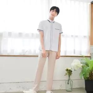 교복몰 (하복)스판 연베이지 교복바지(남자) 교복 학