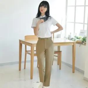교복몰 (허리조절 하복)스판 베이지 교복바지 교복