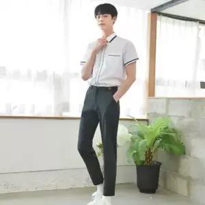 교복몰 (허리조절)하복 블랙 교복바지(남자) 교복 학