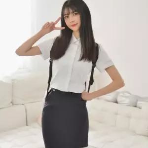 교복몰 (허리조절)하복 네이비 교복치마 교복 학생복