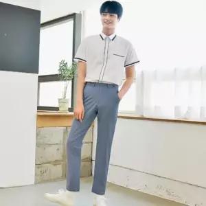 교복몰 (허리조절)하복 청색 교복바지(남자) 교복 학