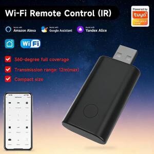 투야 USB 와이파이 스마트 IR 리모컨 범용 적외선 에어컨 알렉사 구글 어시스턴트와 호환