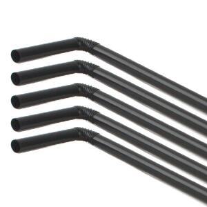 메가커피 5mm 24cm 블랙 자바라 스트로우 커피용 2봉 1000개