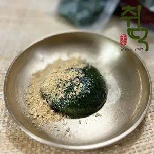 강원도 정선수리취떡 아침식사대용 영양찰떡 건강간식 특산품 수리취인절미 찹쌀떡 1kg