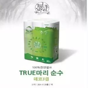 [수목제지] 트루마리 순수휴지 30미터 90롤 1팩