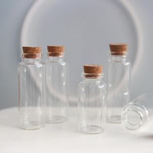 코르크 마개 미니 유리병 [2size 밀봉 코르크병 마개병 작은 유리 공병 드라이플라워 용기]