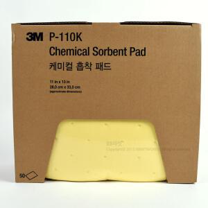 3M P-110 케미컬 흡착재 - 1박스(50매) 패드 화학물질제거 오염제거 흡착패드