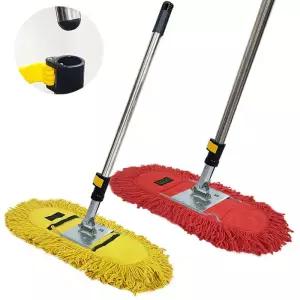 (세트) 국산기름걸레 40cm+레버형밑판+자루 /리스킹걸레 회사 청소밀대