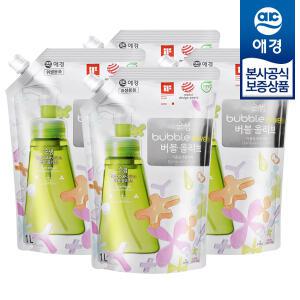 [애경] 순샘 버블 올리브 주방세제 리필 1L x4개