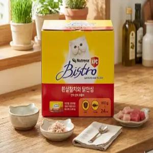 뉴트리나 비스트로 XPC 흰살참치와 닭안심 캔사료 160gX24개