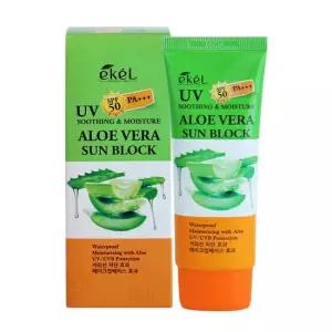 이켈 수딩앤모이스쳐 선블럭 SPF50 PA+++ 70ml 알로에베라 선크림