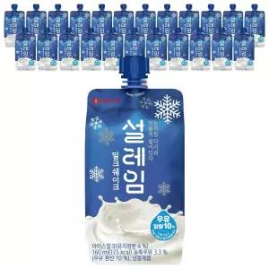 [슈팅냉동] 롯데웰푸드 설레임 밀크 160ml, 24개