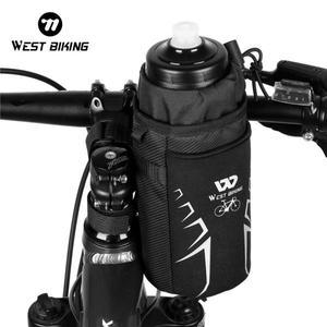 WEST BIKING 자전거 거치대, 사이클링 물병 캐리어, 반사 파우치 주전자, MTB 도로 핸들 바 가방 액세서리