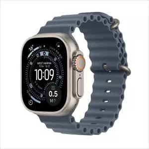 애플워치 울트라 3 셀룰러 49mm 내추럴 티타늄 케이스 앵커 블루 오션 밴드 MEWH4KH/A