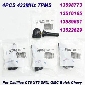 4개/세트 고 13598773 13516165 13589601 캐딜락 CT6 XT5 SRX 시보레 말리부 오펠용 433mhz TPMS 타이어 압