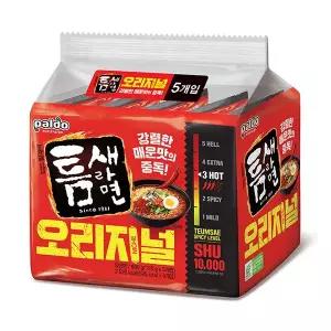 봉지라면 팔도 틈새라면 빨계떡 120g 20개