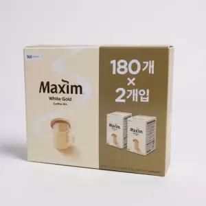 맥심 화이트골드 커피믹스 180x2박스 총360T 탕비실 사무실간식 손님접대용 믹스커피