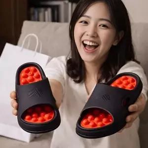 하루 1000번 발마사지 발지압 쿠션 돌기 지압슬리퍼