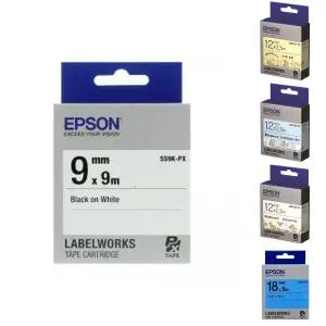 ( EPSON) 라벨테이프 9mm ( SS9K 흰색 검정)/사무/다양/정품/프린트/테잎/용지/라벨지/카트리지/라벨기