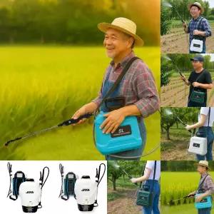 대풍작 전동 농약분무기(5L) (블루)/분무기/충전/자동/충전식/농약/무선/살포기/세차건/휴대용/고압/분사기