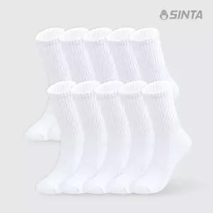 신다삭스 스포츠 여성 베이직 장목 화이트 S 10팩