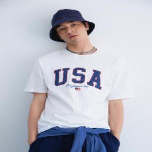 [AK수원점] [후아유] 공용 USA Printing T-shirt WHRPG2405U
