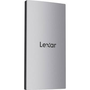 LEXAR 2TB ES3 외장 SSD 최대 1050MB 읽기 스토리지 확장 호환 가능 USB 스마트폰 15 16 PC MAC 태블릿 세련되고 견고한 디자인 실버 LES3XX002T RNSAU